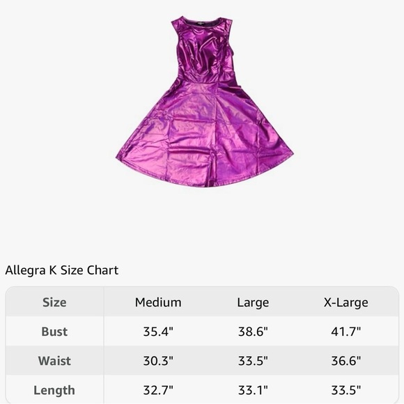 Allegra K Women's Shiny Pink Mini Dress - Picture 5 of 8